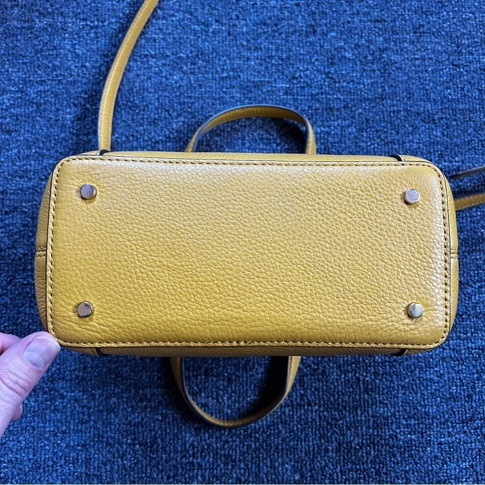 Kate Spade Womens Canary Yellow Jackson Three Compartment Satchel Handbag Small